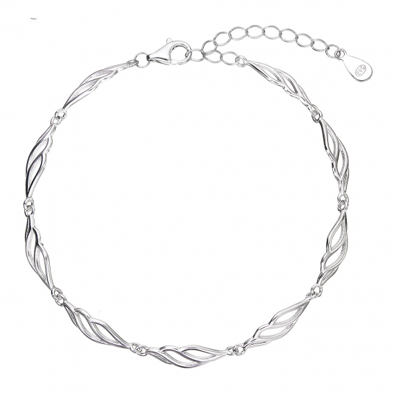 Obrázok pre Strieborný náramok lístočky 63020