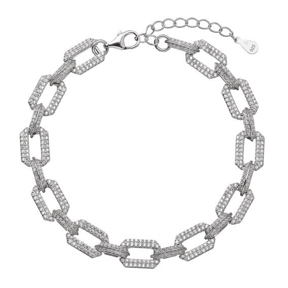 Obrázok pre Strieborný náramok očka so zirkónmi 13084.1