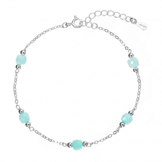 Obrázok pre Strieborný náramok s amazonitmi 13111.3