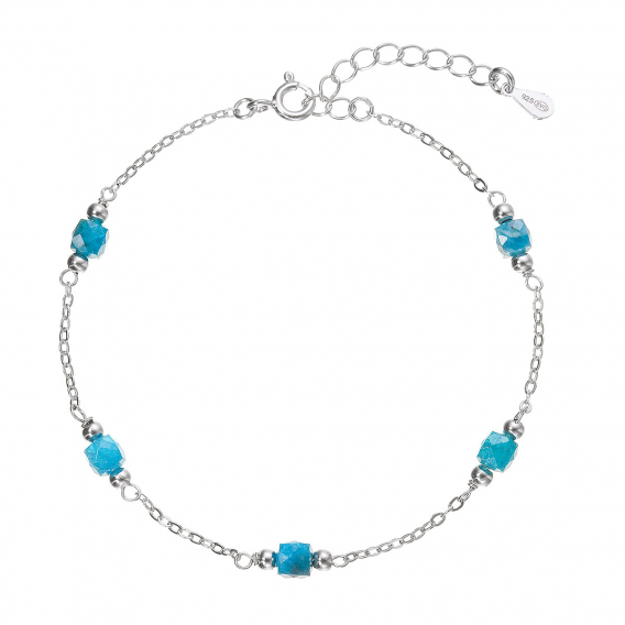Obrázok pre Strieborný náramok s apatitmi 13111.3