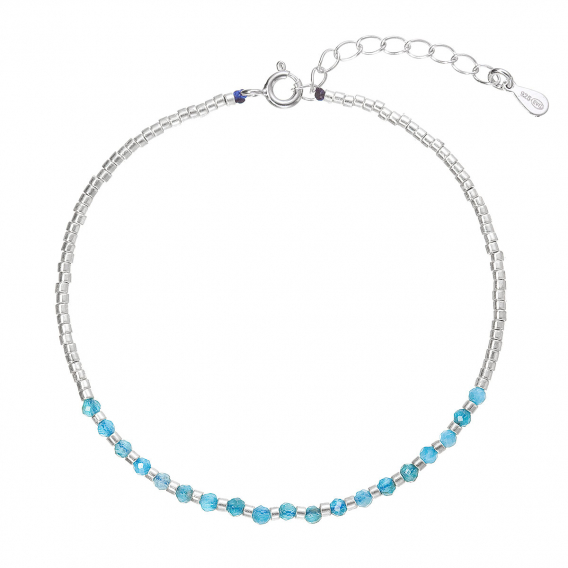 Obrázok pre Strieborný náramok s apatitmi 13112.3