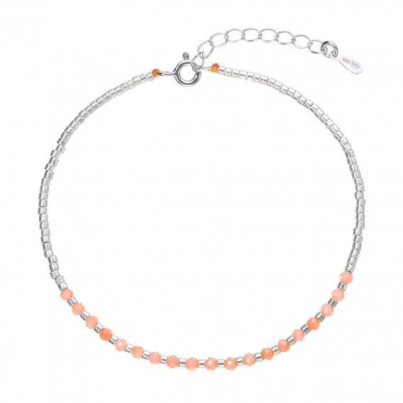 Obrázok pre Strieborný náramok s oranžovými koralmi 13112.3