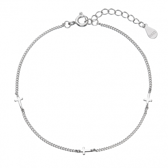 Obrázok pre Strieborný náramok s tromi krížikmi 63007