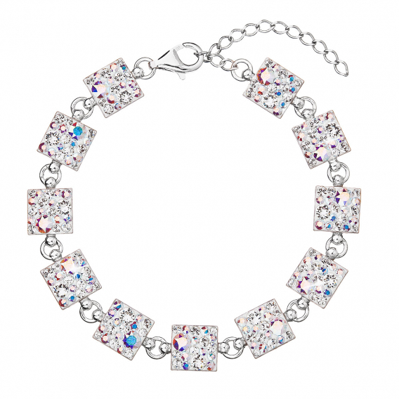 Obrázok pre Strieborný náramok so Swarovski kryštálmi ab efekt 33047.2