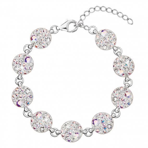 Obrázok pre Strieborný náramok so Swarovski kryštálmi ab efekt 33048.2