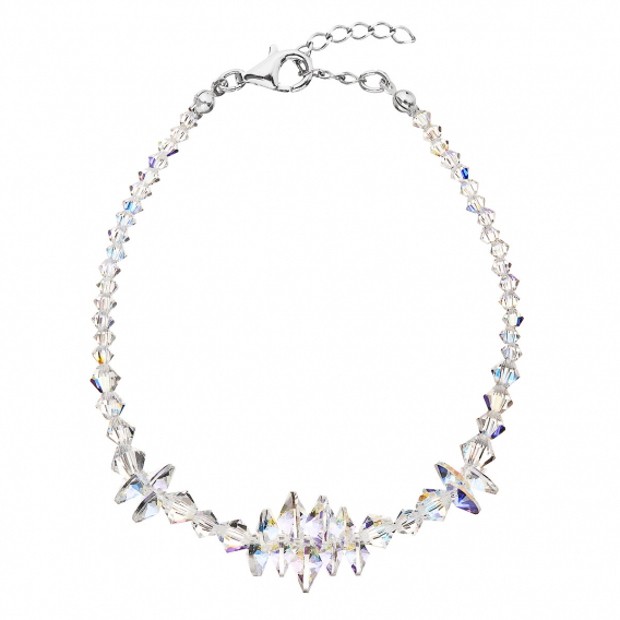 Obrázok pre Strieborný náramok so Swarovski kryštálmi AB efekt 33107.2