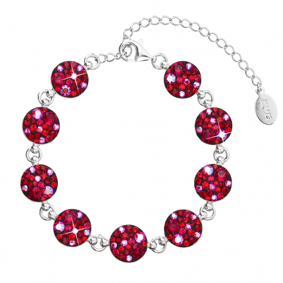 Obrázok pre Strieborný náramok so Swarovski kryštálmi červený 33048.3 cherry