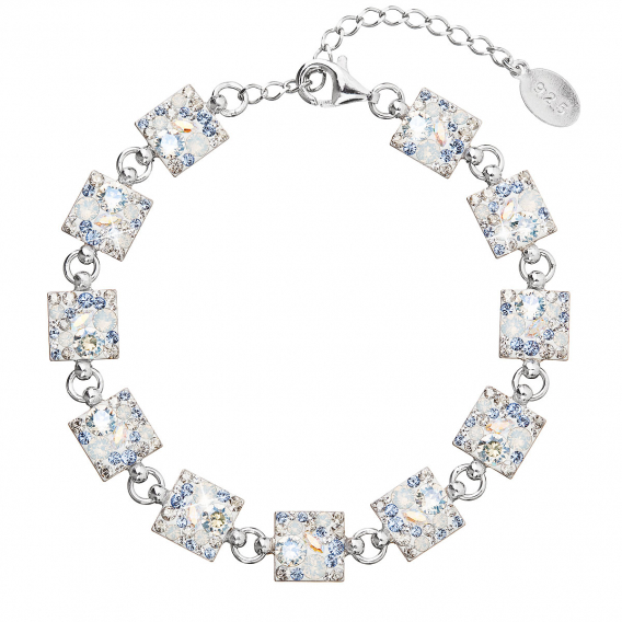 Obrázok pre Strieborný náramok so Swarovski kryštálmi modrý 33047.3 light sapphire