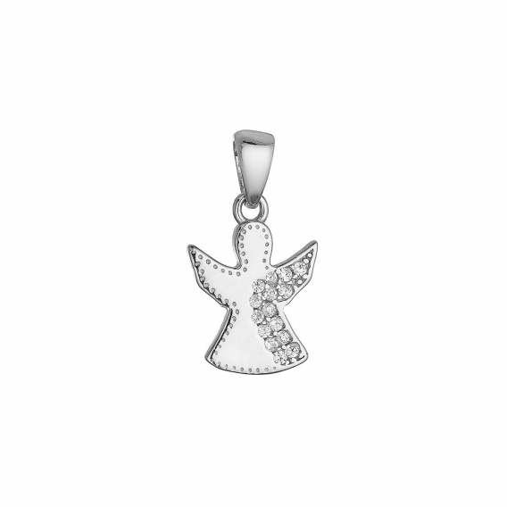 Obrázok pre Strieborný prívesok anjel so zirkónmi 14049.1