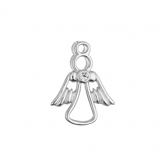 Obrázok pre Strieborný prívesok anjel so zirkónom 14047.1
