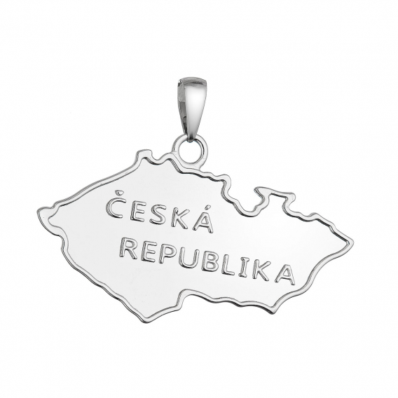Obrázok pre Strieborný prívesok Česká republika 64100