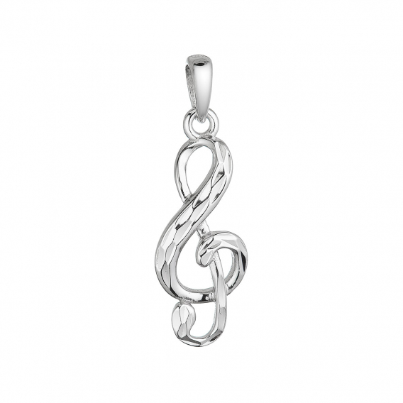 Obrázok pre Strieborný prívesok husľový kľúč 64033