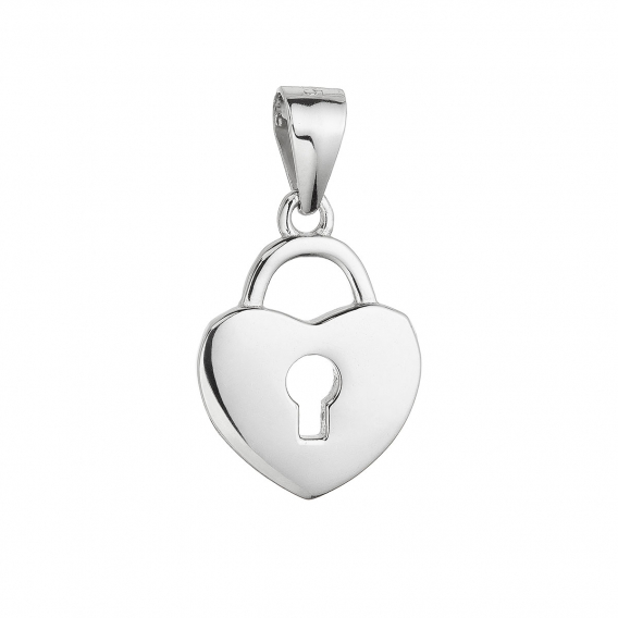Obrázok pre Strieborný prívesok kaštieľ srdiečko 64084