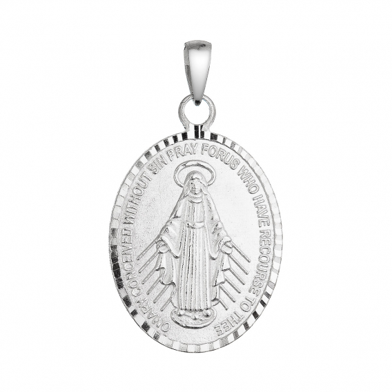 Obrázok pre Strieborný prívesok madailón Madonka 64089