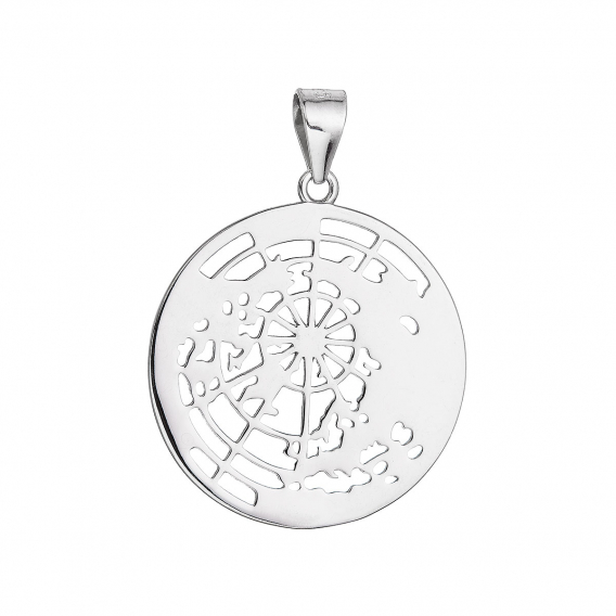 Obrázok pre Strieborný prívesok mapa sveta 64066