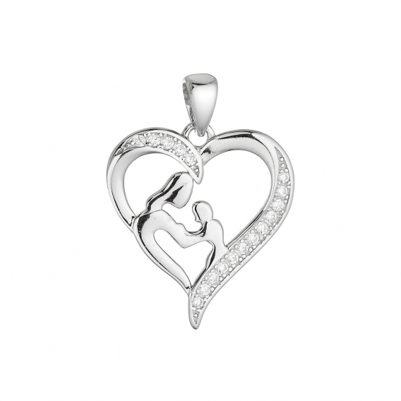 Obrázok pre Strieborný prívesok matka a dieťa 14057.1