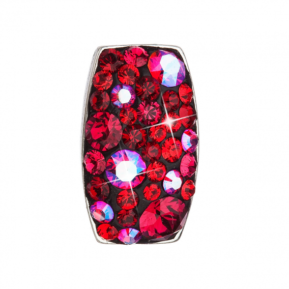 Obrázok pre Strieborný prívesok s kryštálmi Swarovski červený obdĺžnik 34194.3 cherry