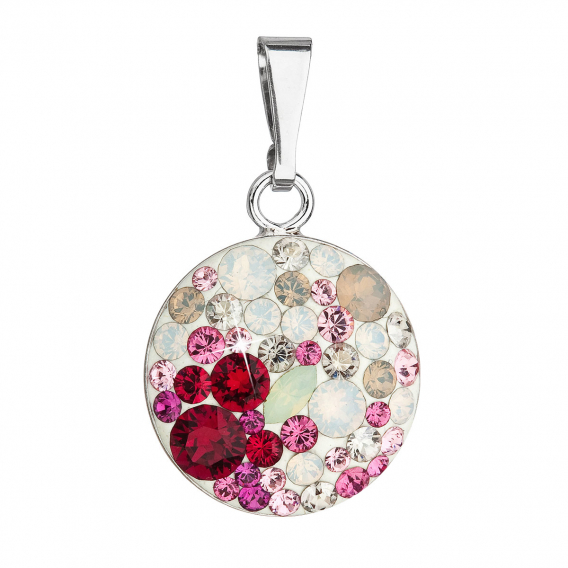 Obrázok pre Strieborný prívesok s kryštálmi Swarovski mix farieb 34225.3 sweet love