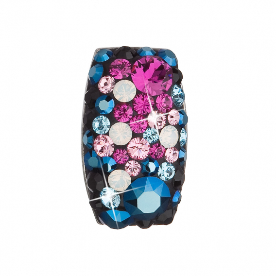 Obrázok pre Strieborný prívesok s kryštálmi Swarovski mix farieb obdĺžnik 34194.4 galaxy