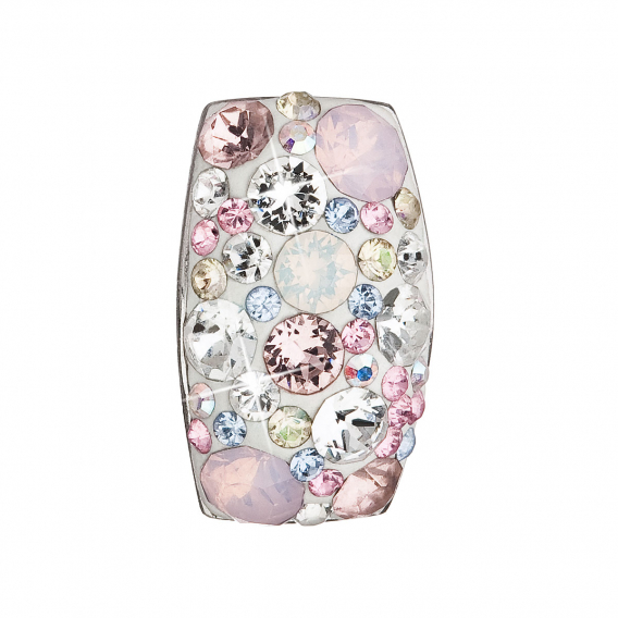 Obrázok pre Strieborný prívesok s kryštálmi Swarovski ružový obdĺžnik 34194.3