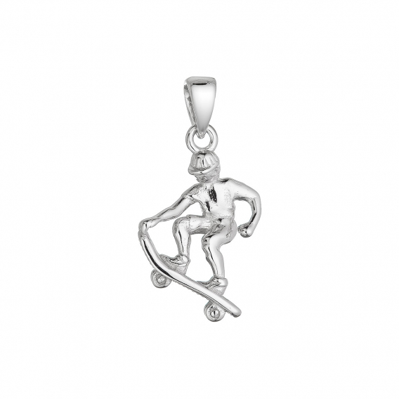 Obrázok pre Strieborný prívesok skateboardista 64070