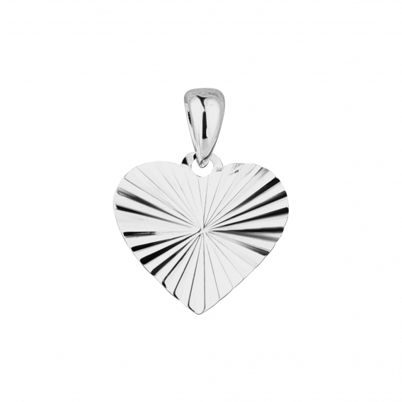 Obrázok pre Strieborný prívesok srdca so vzorom 64023
