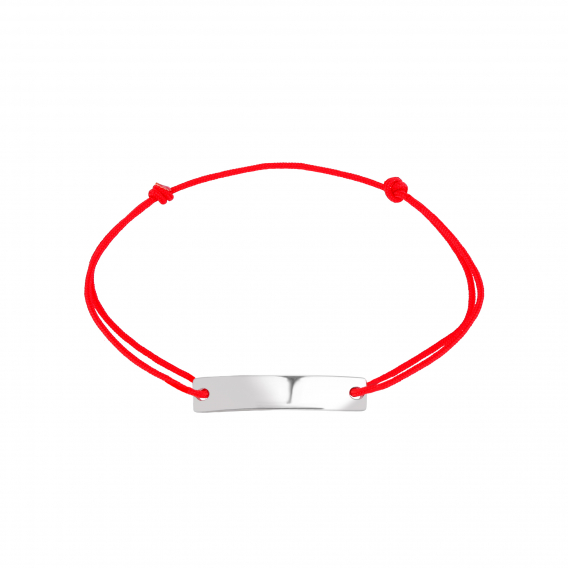 Obrázok pre Textilný náramok červený so striebornou ozdobou 13055.3 red