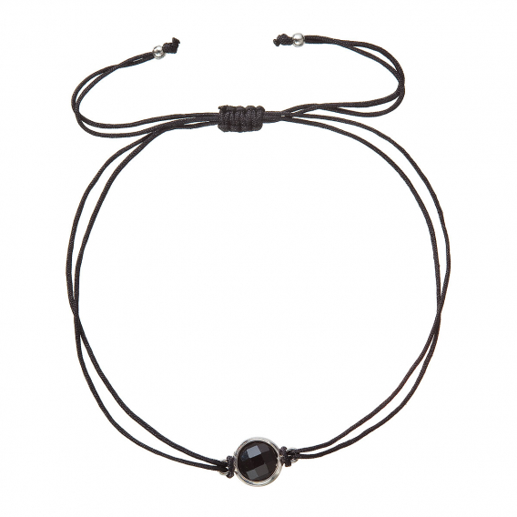 Obrázok pre Textilný náramok čierny s kryštálom 13041.3 black