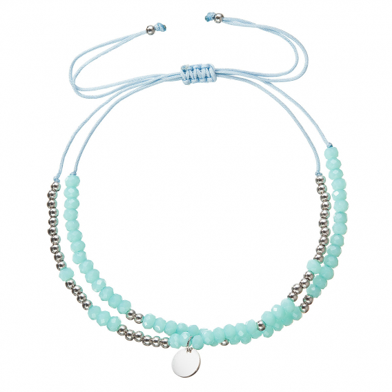 Obrázok pre Textilný náramok tyrkysové korálky 13038.3 turquoise