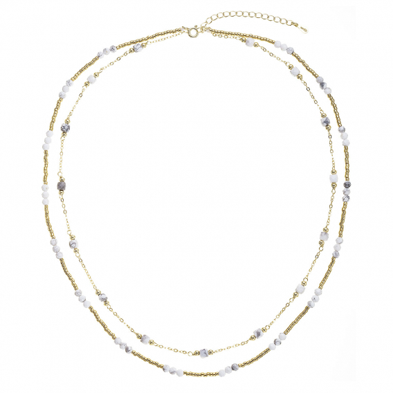 Obrázok pre Pozlátený náhrdelník s howlitmi 12183.1