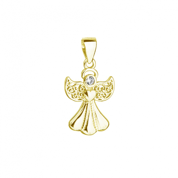 Obrázok pre Pozlátený prívesok anjel so Swarovski kryštálmi 34262.1