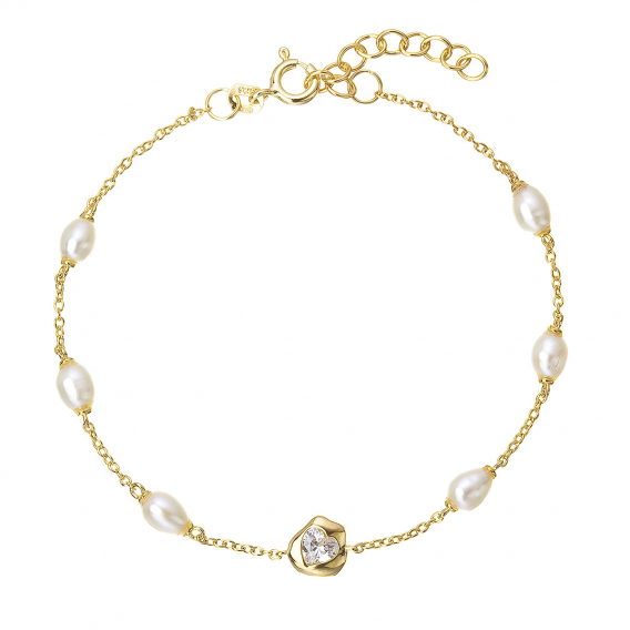 Obrázok pre Pozlátený náramok s riečnymi perlami 23032.1