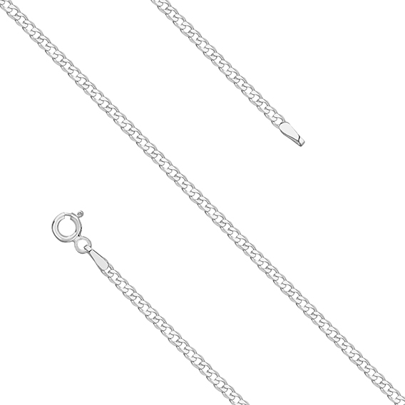 Obrázok pre Strieborná retiazka Curb plochá 2,2 mm, 60 cm