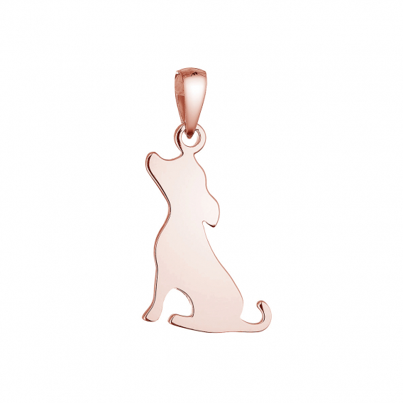 Obrázok pre Pozlátený strieborný prívesok pes 64097 rose gold