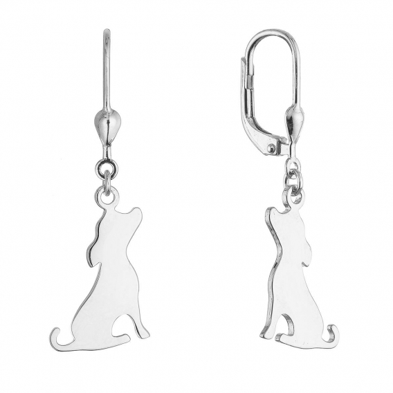 Obrázok pre Strieborné náušnice psy 61130