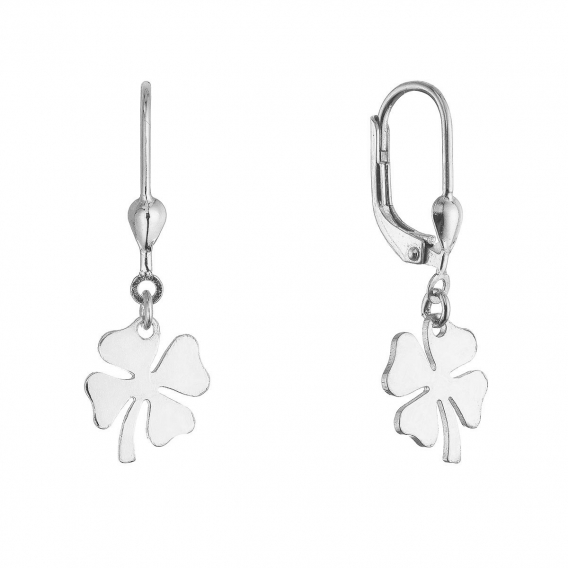 Obrázok pre Strieborné náušnice štvorlístky 61132