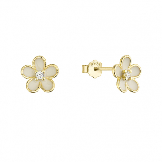 Obrázok pre Pozlátené náušnice kvietky 11753.1