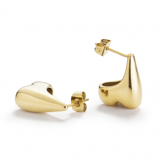 Obrázok pre Náušnice HEART gold