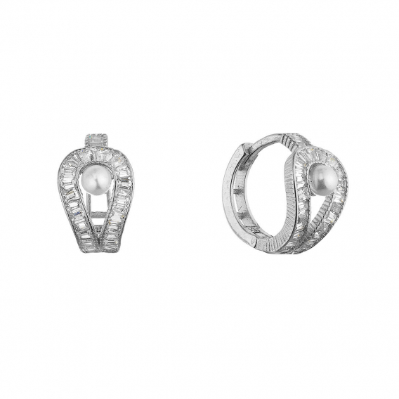 Obrázok pre Strieborné krúžky s perličkou 11807.1