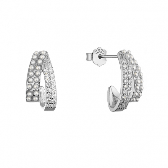 Obrázok pre Strieborné náušnice s shell perličkami 11809.1