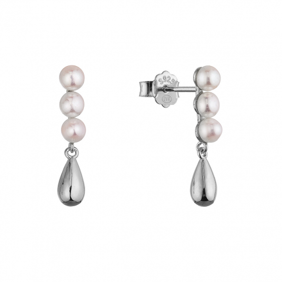 Obrázok pre Strieborné náušnice s riečnymi perlami 21123.1