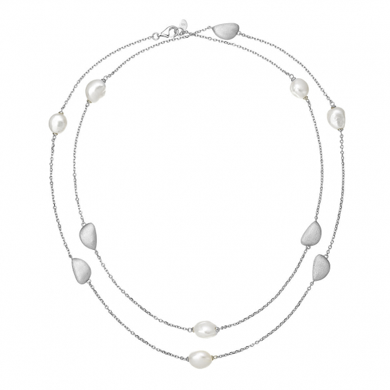 Obrázok pre Strieborný náhrdelník s riečnymi perlami 22060.1
