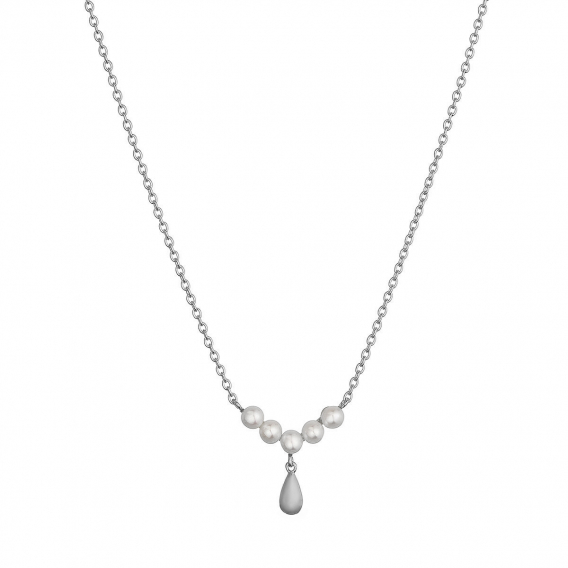 Obrázok pre Strieborný náhrdelník s riečnymi perličkami 22059.1