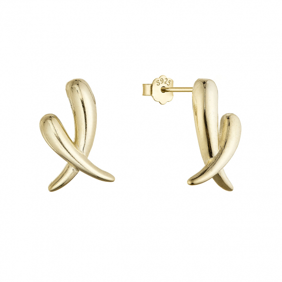 Obrázok pre Pozlátené náušnice krížika 61148