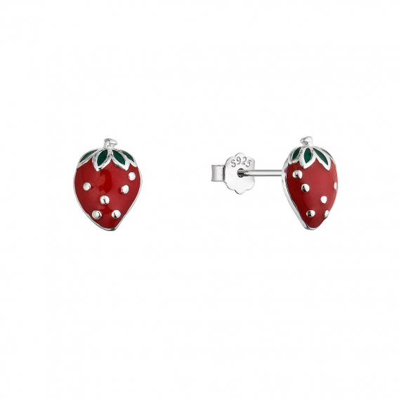 Obrázok pre Strieborné náušnice jahôdky 61138