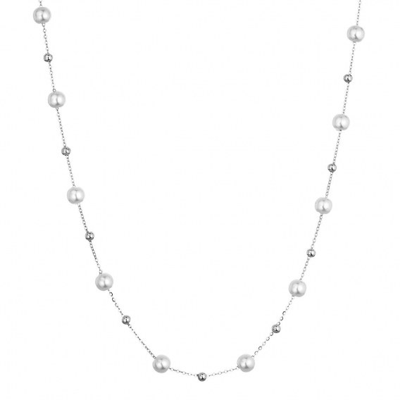 Obrázok pre Strieborný náhrdelník s shell perličkami 12184.1