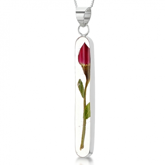 Obrázok pre Strieborný prívesok Kvety Ruža so stonkou