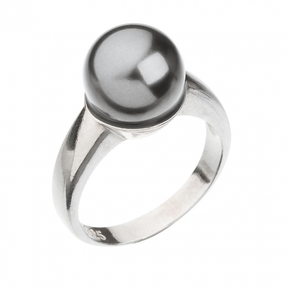 Obrázok pre Evolution Group Strieborný prsteň s perlou šedý 35022.3