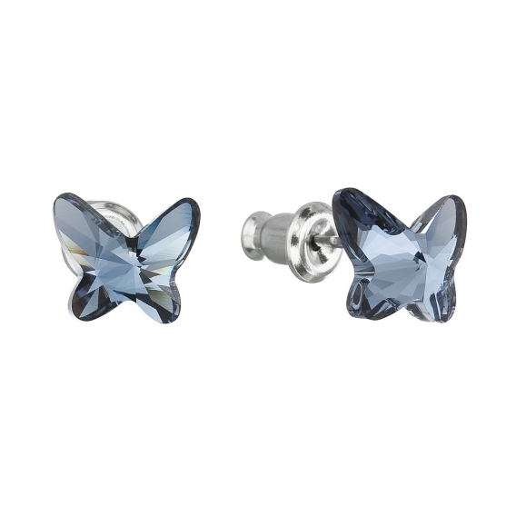 Obrázok pre Evolution Group Náušnice bižutéria so Swarovski krištáľmi modrý motýľ 51048.3