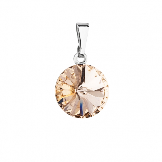 Obrázok pre Evolution Group Prívesok bižutéria so Swarovski krištáľmi oranžový okrúhly 54001.3